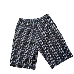 Mens Plaid Shorts Cotton Golf Casual Vacation